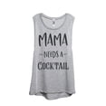 thumbnail image 1 of Thread Tank Mama Needs A Cocktail Women's Fashion Sleeveless Muscle Tank Top Sport Grey Small, 1 of 4