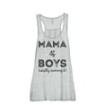 thumbnail image 1 of Thread Tank Mama Of Boys Women's Sleeveless Flowy Racerback Tank Top Sport Grey 2X-Large, 1 of 5