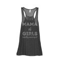 thumbnail image 1 of Thread Tank Mama Of Girls Women's Sleeveless Flowy Racerback Tank Top Charcoal Small, 1 of 5