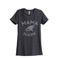 thumbnail image 1 of Thread Tank Mama Shark Women's Relaxed Crewneck T-Shirt Tee Charcoal Large, 1 of 4