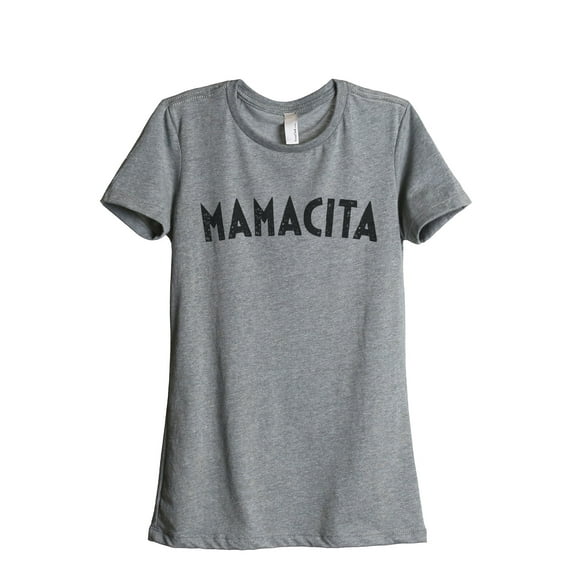 Thread Tank Mamacita Women's Relaxed Crewneck T-Shirt Tee Heather Grey Small