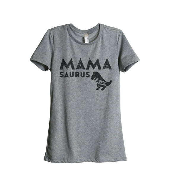 Thread Tank Mamasaurus Rex Women's Relaxed Crewneck T-Shirt Tee Heather Grey Small