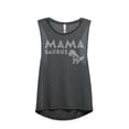 thumbnail image 1 of Thread Tank Mamasaurus Rex Women's Sleeveless Muscle Tank Top Charcoal X-Large, 1 of 4