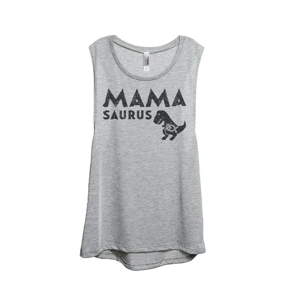 Thread Tank Mamasaurus Rex Women's Sleeveless Muscle Tank Top Sport Grey Small