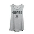 thumbnail image 1 of Thread Tank Married AF Women's Sleeveless Muscle Tank Top Sport Grey Large, 1 of 4