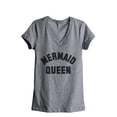 thumbnail image 1 of Thread Tank Mermaid Queen Women's Relaxed V-Neck T-Shirt Tee Heather Grey Small, 1 of 6