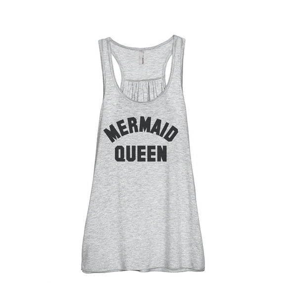 Thread Tank Mermaid Queen Women's Sleeveless Flowy Racerback Tank Top Sport Grey Small