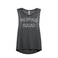 thumbnail image 1 of Thread Tank Mermaid Squad Women's Sleeveless Muscle Tank Top Charcoal Small, 1 of 4