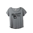 thumbnail image 1 of Thread Tank Mermaid Tribe Women's Relaxed Slouchy Dolman T-Shirt Tee Heather Grey Small, 1 of 4