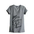 thumbnail image 1 of Thread Tank Merry Christmas Ya Sexy Animal Women's Relaxed V-Neck T-Shirt Tee Heather Grey Small, 1 of 4