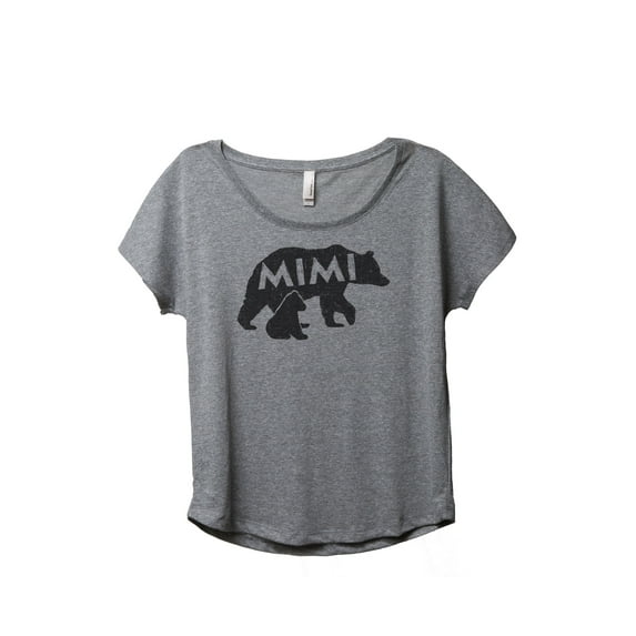 Thread Tank Mimi Bear Women's Fashion Relaxed Slouchy Dolman T-Shirt Tee Heather Grey 3X-Large