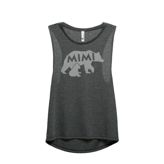 Thread Tank Mimi Bear Women's Fashion Sleeveless Muscle Tank Top Charcoal Small