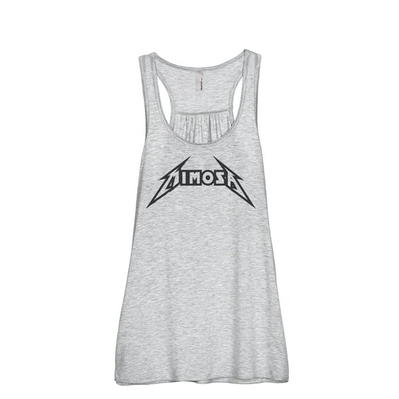 Thread Tank Mimosa (Metallica) Women's Fashion Sleeveless Flowy Racerback Tank Top Sport Grey Large