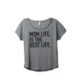 thumbnail image 1 of Thread Tank Mom Life is the Best Life Women's Relaxed Slouchy Dolman T-Shirt Tee Heather Grey Medium, 1 of 4