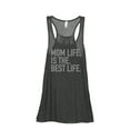 thumbnail image 1 of Thread Tank Mom Life is the Best Life Women's Sleeveless Flowy Racerback Tank Top Charcoal Large, 1 of 3