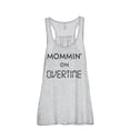 thumbnail image 1 of Thread Tank Mommin On Overtime Women's Sleeveless Flowy Racerback Tank Top Sport Grey X-Large, 1 of 5