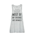 thumbnail image 1 of Thread Tank Most Of My Friends Are Animals Women's Fashion Sleeveless Flowy Racerback Tank Top Sport Grey Small, 1 of 5