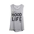 thumbnail image 1 of Thread Tank Mother Hood Life Women's Sleeveless Muscle Tank Top Sport Grey Small, 1 of 4