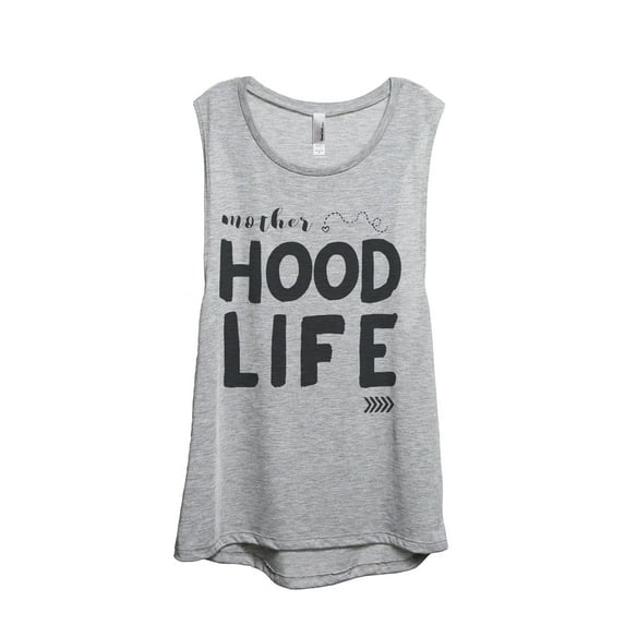 Thread Tank Mother Hood Life Women's Sleeveless Muscle Tank Top Sport Grey Small