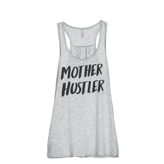 Thread Tank Mother Hustler Women's Fashion Sleeveless Flowy Racerback Tank Top Sport Grey Medium