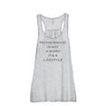 thumbnail image 1 of Thread Tank Motherhood Is Not A Word Its A Lifestyle Women's Sleeveless Flowy Racerback Tank Top Sport Grey Large, 1 of 5