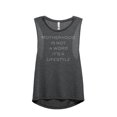 thumbnail image 1 of Thread Tank Motherhood Is Not A Word Its A Lifestyle Women's Sleeveless Muscle Tank Top Charcoal Small, 1 of 4