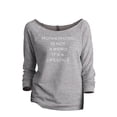 thumbnail image 1 of Thread Tank Motherhood Is Not A Word Its A Lifestyle Women's Slouchy 3/4 Sleeves Raglan Sweatshirt Sport Grey X-Large, 1 of 3