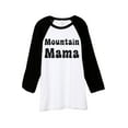 thumbnail image 1 of Thread Tank Mountain Mama Unisex 3/4 Sleeves Baseball Raglan White Black Small, 1 of 4