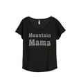 thumbnail image 1 of Thread Tank Mountain Mama Women's Fashion Relaxed Slouchy Dolman T-Shirt Tee Heather Black 2X-Large, 1 of 4