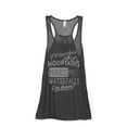 thumbnail image 1 of Thread Tank Mountains Hikes Waterfall Women's Sleeveless Flowy Racerback Tank Top Charcoal Small, 1 of 5