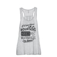 thumbnail image 1 of Thread Tank Mountains Hikes Waterfall Women's Sleeveless Flowy Racerback Tank Top Sport Grey Large, 1 of 5