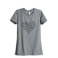 thumbnail image 1 of Thread Tank Musical Notes Heart Women's Relaxed Crewneck T-Shirt Tee Heather Grey Small, 1 of 4