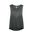 thumbnail image 1 of Thread Tank Musical Notes Heart Women's Sleeveless Muscle Tank Top Charcoal 2X-Large, 1 of 3