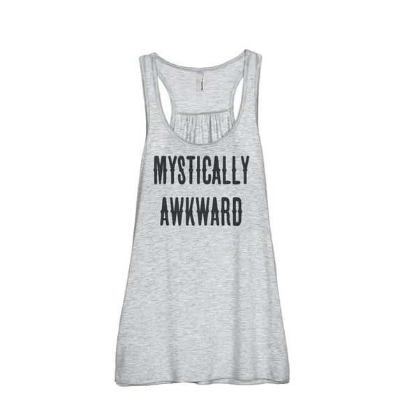 Thread Tank Mystically Awkward Women's Sleeveless Flowy Racerback Tank Top Sport Grey Large