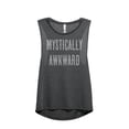 thumbnail image 1 of Thread Tank Mystically Awkward Women's Sleeveless Muscle Tank Top Charcoal Medium, 1 of 4