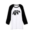 thumbnail image 1 of Thread Tank Nana Bear Unisex 3/4 Sleeves Baseball Raglan White Black X-Large, 1 of 4