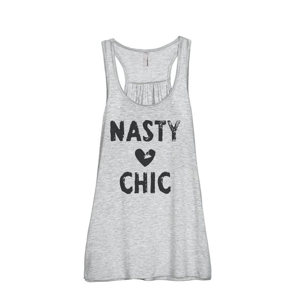 Thread Tank Nasty Woman Chic Women's Sleeveless Flowy Racerback Tank Top Sport Grey Small