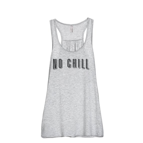 Thread Tank No Chill Women's Sleeveless Flowy Racerback Tank Top Sport Grey 2X-Large
