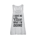 thumbnail image 1 of Thread Tank No Clue Women's Sleeveless Flowy Racerback Tank Top Sport Grey Small, 1 of 5