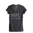 thumbnail image 1 of Thread Tank Nope Not Today Women's Relaxed V-Neck T-Shirt Tee Charcoal Medium, 1 of 4