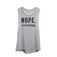 thumbnail image 1 of Thread Tank Nope Not Today Women's Sleeveless Muscle Tank Top Sport Grey Small, 1 of 4