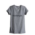 thumbnail image 1 of Thread Tank Nostalgia Women's Relaxed V-Neck T-Shirt Tee Heather Grey Small, 1 of 4