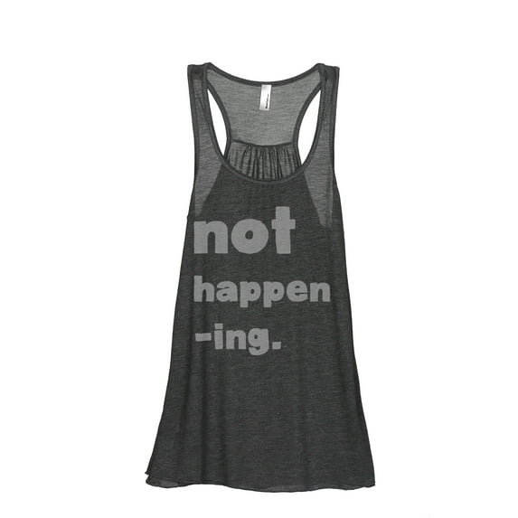 Thread Tank Not Happening Women's Sleeveless Flowy Racerback Tank Top Charcoal Small