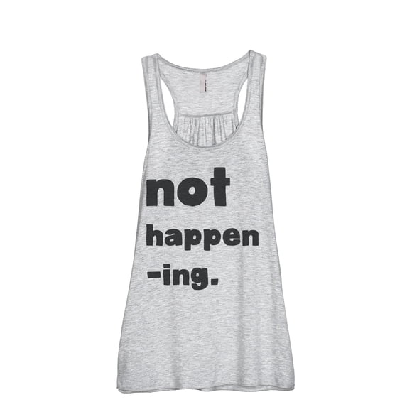 Thread Tank Not Happening Women's Sleeveless Flowy Racerback Tank Top Sport Grey Medium