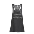 thumbnail image 1 of Thread Tank Not My Circus Not My Monkeys Women's Fashion Sleeveless Flowy Racerback Tank Top Charcoal Medium, 1 of 5