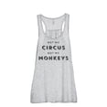 thumbnail image 1 of Thread Tank Not My Circus Not My Monkeys Women's Fashion Sleeveless Flowy Racerback Tank Top Sport Grey Small, 1 of 5
