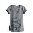 thumbnail image 1 of Thread Tank Octo Tenta Women's Relaxed V-Neck T-Shirt Tee Heather Grey Small, 1 of 4