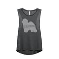 thumbnail image 1 of Thread Tank Old English Sheepdog Dog Silhouette Women's Sleeveless Muscle Tank Top Charcoal Large, 1 of 4