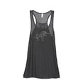 thumbnail image 1 of Thread Tank Origami Unicorn Women's Sleeveless Flowy Racerback Tank Top Charcoal Small, 1 of 5