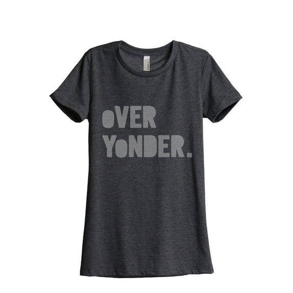 Thread Tank Over Yonder Women's Relaxed Crewneck T-Shirt Tee Charcoal Large